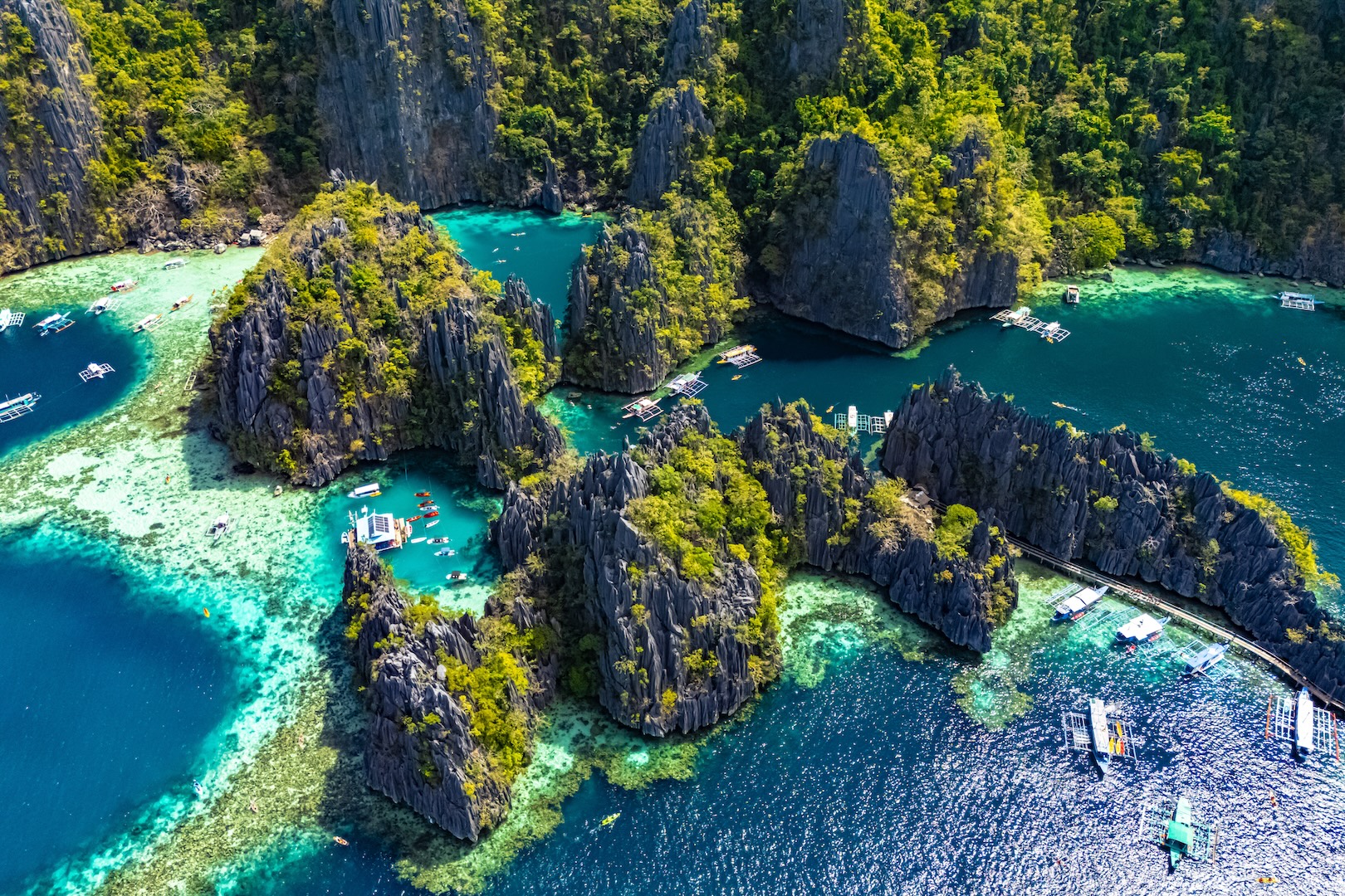 Twin Lagoon at Coron Island in the province of Palawan, Philippines.